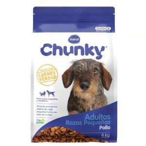 Alimento para perros Chunky adulto razas pequeñas 4 Kg sabor a pollo