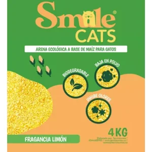 Arena para gatos Smile Cats con olor a Limón