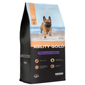 Alimento para perros Agility Gold pequeños adultos piel 1.5 Kg